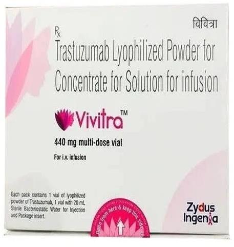 Vivitra 440mg Injection, Composition : Trastuzumab Lyphilized Powder