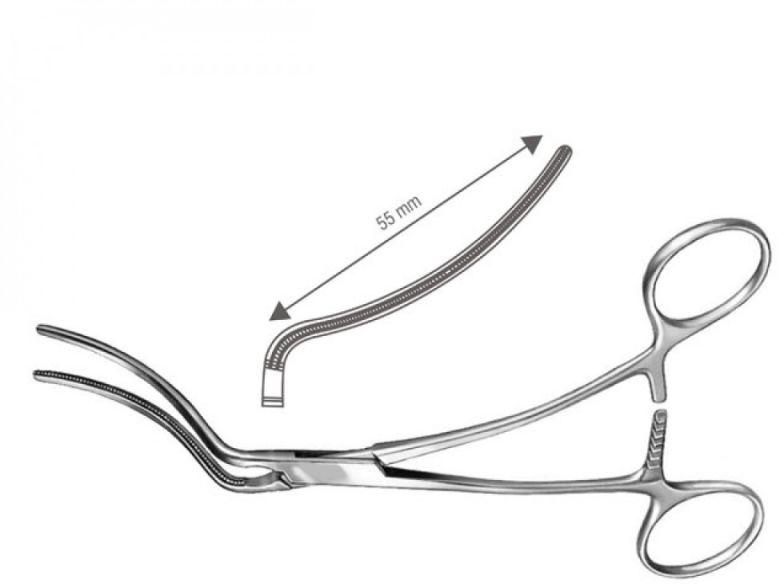 Coated Stainless Steel Cardio Vascular Clamp, for Hospital Use, Length : Standard Length
