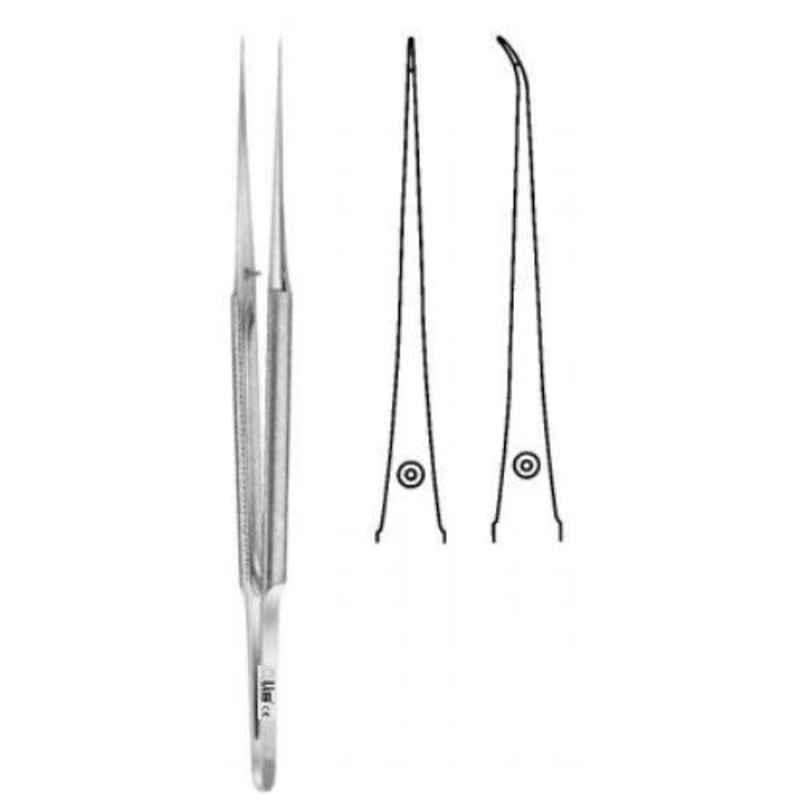 NVC Silver Stainless Steel Micro Forceps, for Dental