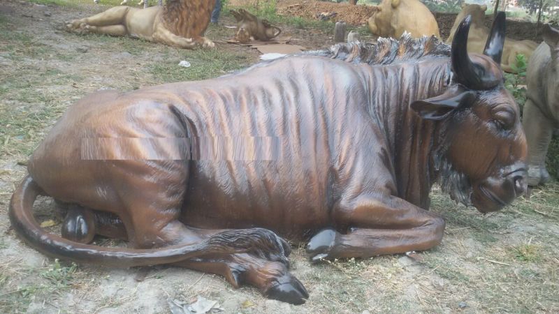 Printed fiberglass wild beast statue, Size : All Sizes