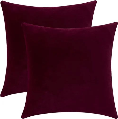 Square 24X24 Inches Velvet Cushion Cover Set, for Sofa, Bed, Chairs, Style : Plain