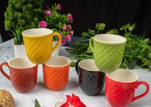 Polished Plain Ceramic Coffee Mug Set, Style : Modern