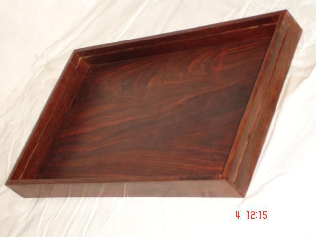 Brown Rectangular Polished 12x8x2 Wooden Tray, for Hotels, Restaurants, Feature : Shiny Look