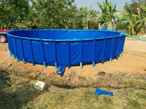 BLue lamifab PVC Biofloc Fish Farming Tank, for Industrial, Packaging Type : Box