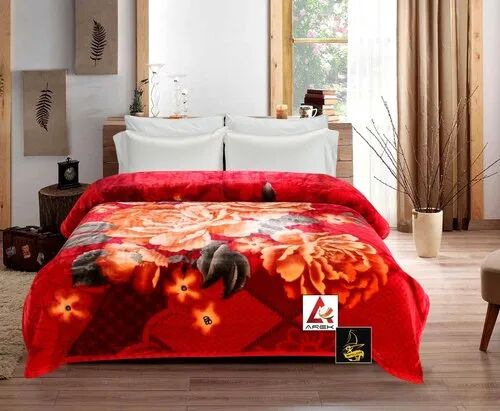 Printed Double Bed Blankets, Color : mix