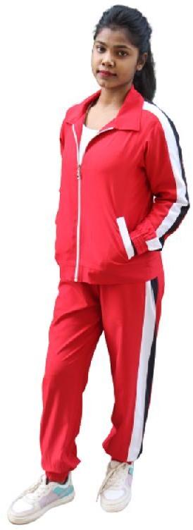 Ladies Polyester Cotton Tracksuit