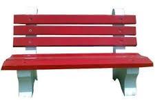 Red White Rectangular Rcc Railway Bench, Style : Modern, Contemporary