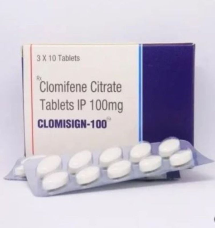 Clomisign 100mg Tablets, for Hospital, Clinic, Packaging Type : Box