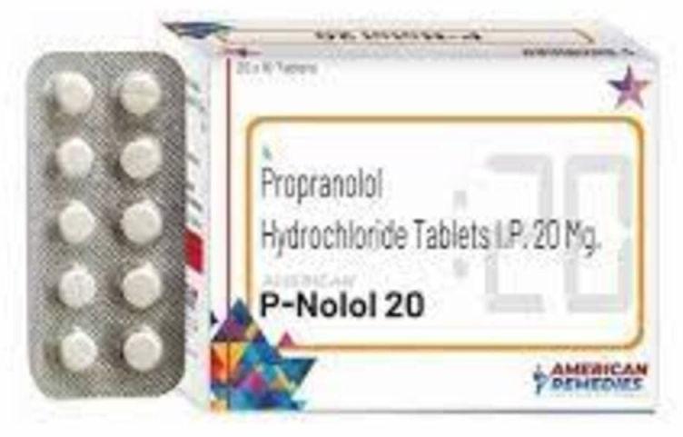 P-Nolol 20mg Tablets, for Home, Hospital, Clinic, Grade Standard : Pharma