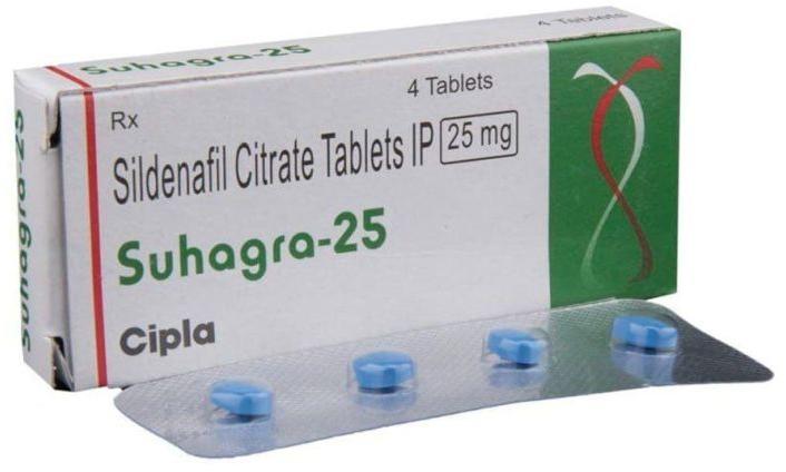 Suhagra 25mg Tablets, Packaging Type : Box