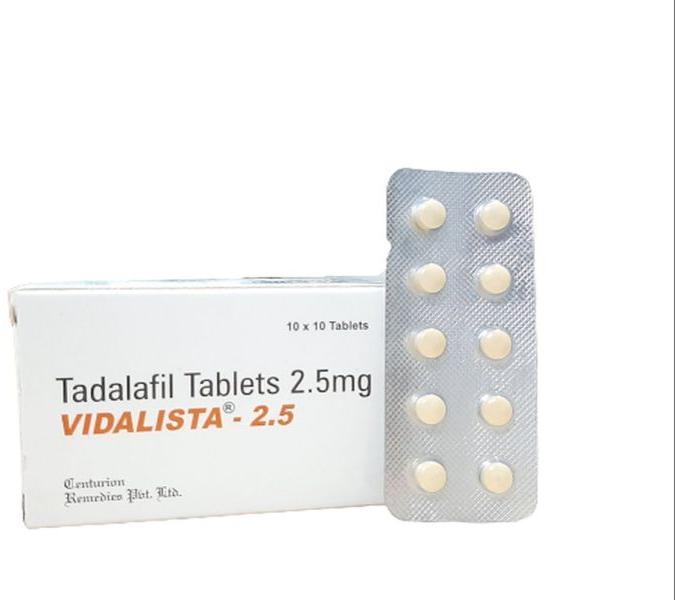 Vidalista 2.5mg Tablets, for Home, Hospital, Clinic, Grade : Pharma