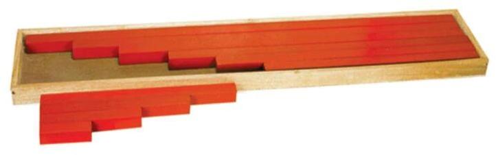 Round Wood Red Rods with Stand, for Kids Learning, Pattern : Plain