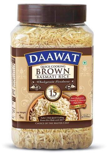 Hard Daawat Brown Basmati Rice, Packaging Size : 1kg
