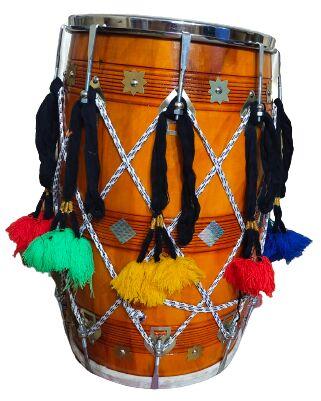 Brown Wooden Bhangra Dhol, For Musical Purpose