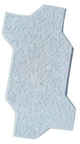 Zig Zag Concrete White Paver Blocks, for Flooring