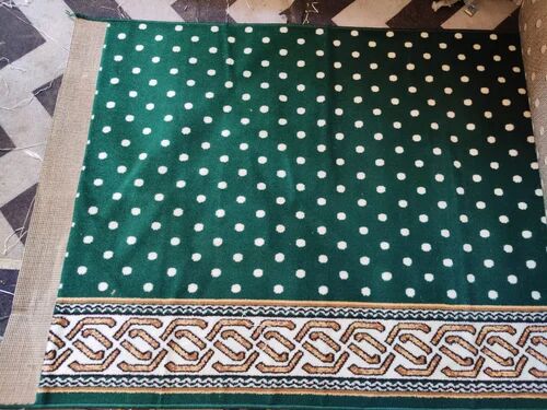 Green Acrylic Janamaz Prayer Carpet, Size : 4X100 Feet