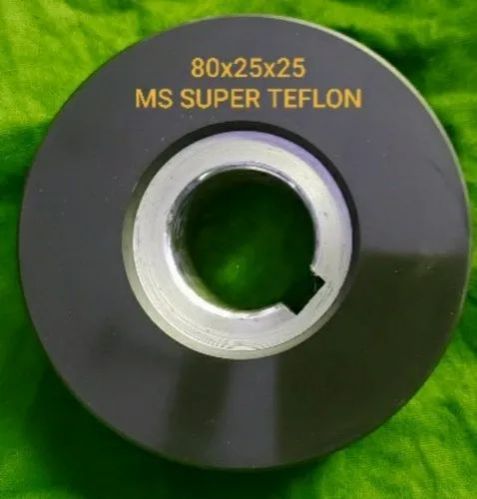 Round Super Teflon Thrust Plate, Color : Silver Black