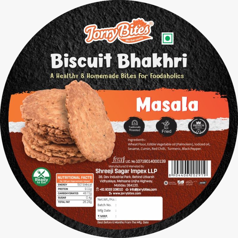 Biscuit Bhakhri - Masala, Packaging Type : Pouch
