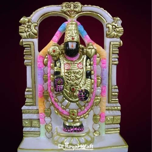 Kanhiyalal Multicolors Polished Marble Balaji Statue, for Shiny, Dust Resistance, Pattern : Printed