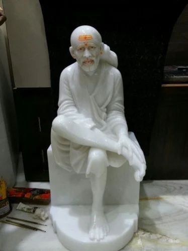 Plain Marble Sai Baba Statue, Size : 6 Feet