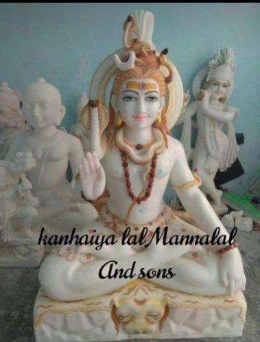 Kanhiyalal Printed Marble Shiva Statue, Size : 3 Feet