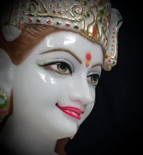 White Marble Maa Durga Statue