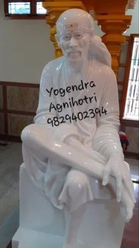White Marble Sai Baba Statue, Size : 5 Feet