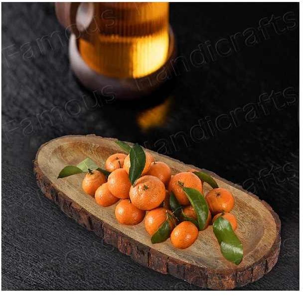 Uncut Shape Wooden Serving Tray