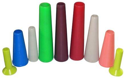 Plain Colorful Plastic Cones, Shape : Round