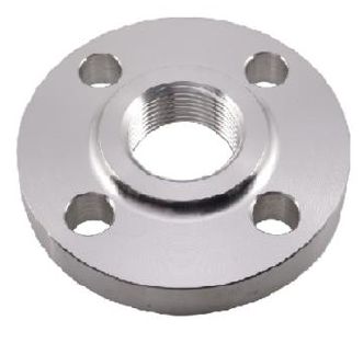 Metallic Round Polished Mild Steel Screwed Flanges, for Industrial, Size : Standard