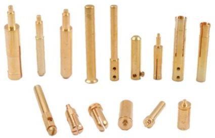Round Brass Contact Pin & Sockets, Color : Golden