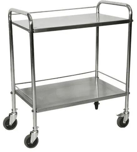 Rectangle Stainless Steel Instrument Trolley, Size : 1.5 x 2 ft.