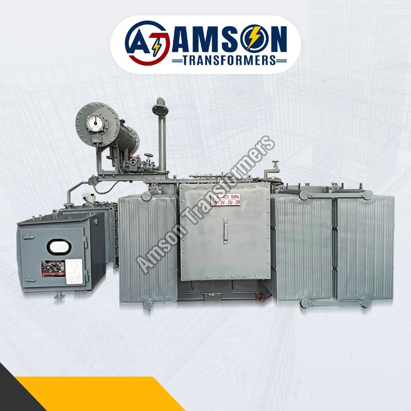 Grey Amson 3-Phase OLTC Transformers, for Industrial, Cooling Type : Oil Cooled