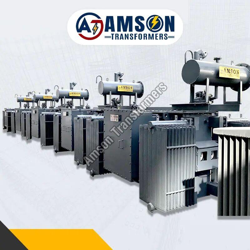 Grey Amson Copper Aluminium Industrial Transformer, for Robust Construction, High Efficiency