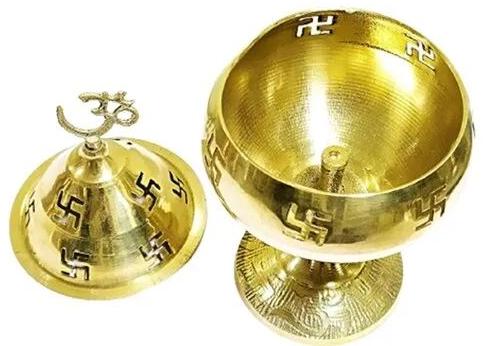 Brass Akhand Jyoti Diya, for Worship, Size : 6.3 inches