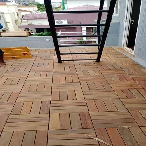 Wooden IPE Deck Wood Tiles, Shape : Rectangular