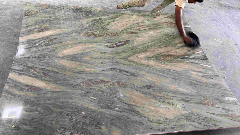 Polished Printed Grey Onyx Marble Slab, for Building, Flooring, Feature : Attractive Pattern, Durable