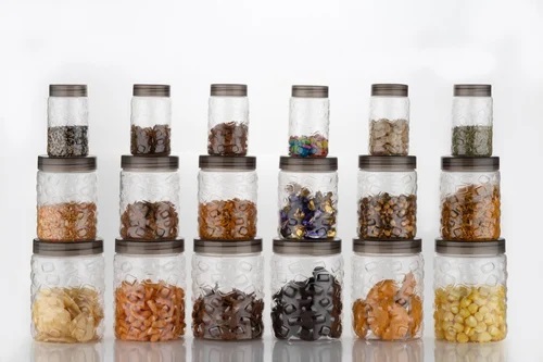 Transparent Kitchen Storage Plastic Containers, Shape : Round
