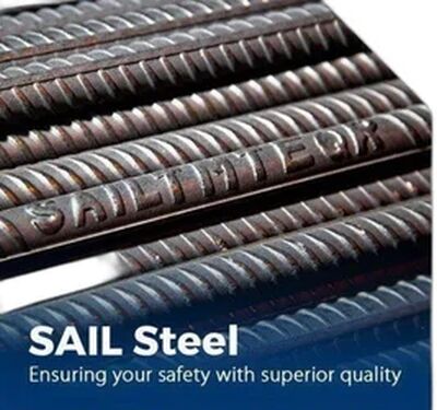 Round Steel sail tmt bars, for Construction, Technique : Hot Rolled