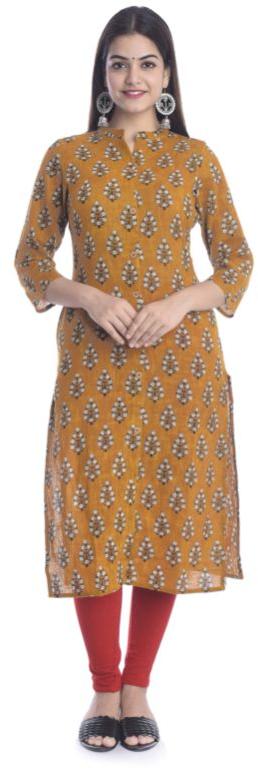 Plain Cotton Slub Kurti, Style : Regular, Straight