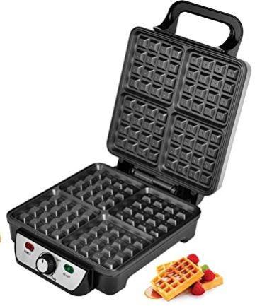 Rectangular Stainless Steel Electric Manual Waffle Maker Machine, Color : Grey