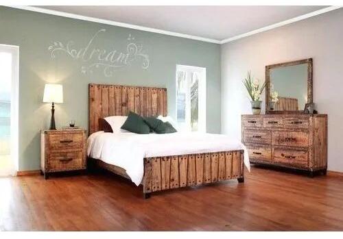 Wooden double bed, Shape : Rectangle
