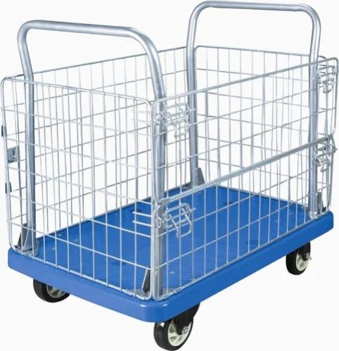Stainless Steel Cage Trolley, for Industrial, Shape : Rectangular