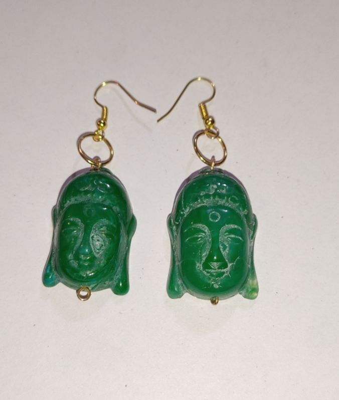 Polished resin earring, Style : Antique