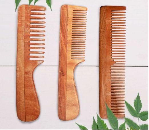 Brown Neem Wood Comb, for Home, Salon