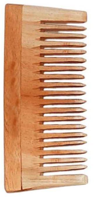 Brown 40-50Gm Neem Wood Comb Detangle, for Home, Salon