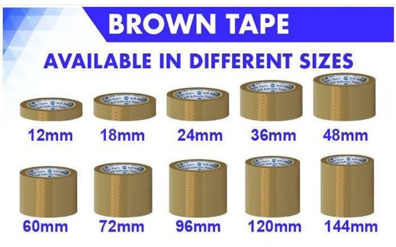 Bopp Self Adhesive Tapes, Color : White, Grey, Brown, Black