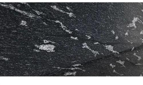 Rectangular Fish Black Granite Slab, for Flooring, Pattern : Doted