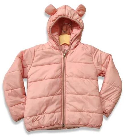 Polyester Plain Hooded Jacket, Gender : Girl