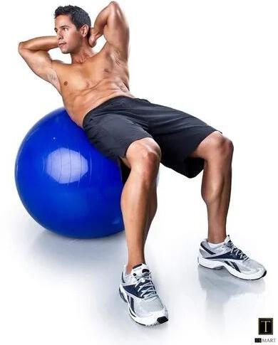 Round PVC Gym Ball, Color : Blue